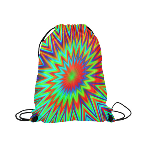 Color Explosion Retro Large Drawstring Bag Model 1604 (Twin Sides)  16.5"(W) * 19.3"(H)