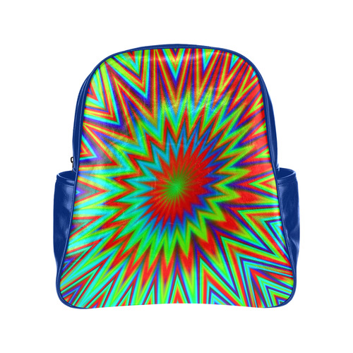 Pow Explosion Colorful Multi-Pockets Backpack (Model 1636)