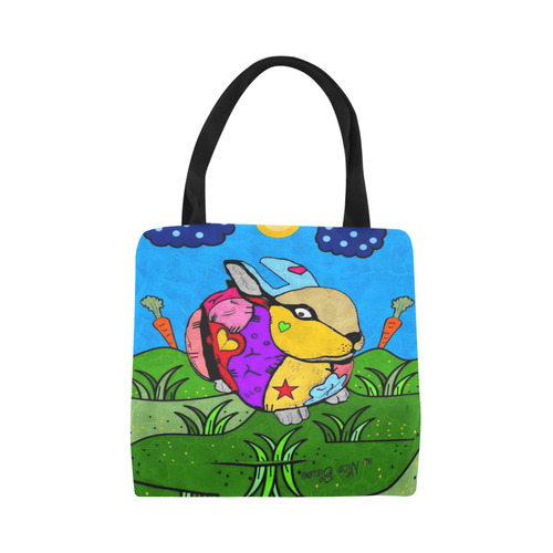 Rabbit Popart by Nico Bielow Canvas Tote Bag (Model 1657)