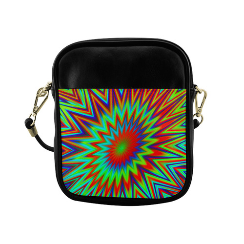 Red Yellow Blue Green Color Explosion Sling Bag (Model 1627)