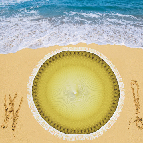 Yellow Plafond Circular Beach Shawl 59"x 59"