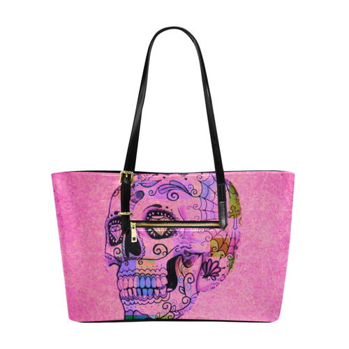 grunge skull E by JamColors Euramerican Tote Bag/Large (Model 1656)