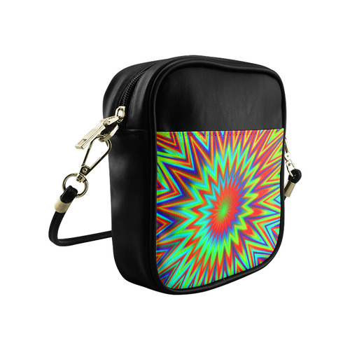 Red Yellow Blue Green Color Explosion Sling Bag (Model 1627)