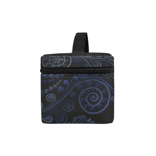 3D Ornamental blue on gray Lunch Bag/Large (Model 1658)