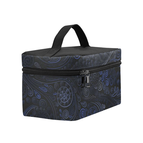 3D Ornamental blue on gray Lunch Bag/Large (Model 1658)