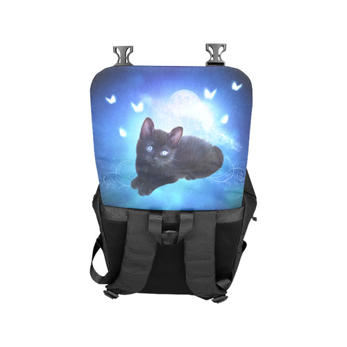 Cute little back kitten Casual Shoulders Backpack (Model 1623)