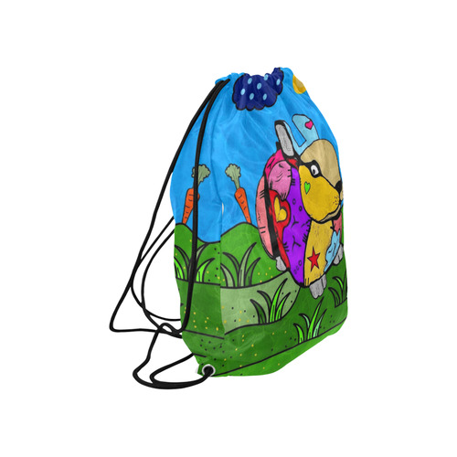 Rabbit Popart by Nico Bielow Large Drawstring Bag Model 1604 (Twin Sides)  16.5"(W) * 19.3"(H)