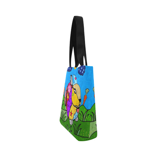 Rabbit Popart by Nico Bielow Canvas Tote Bag (Model 1657)