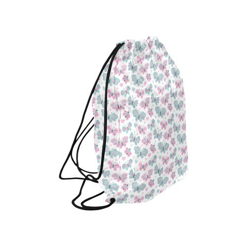 Cute Pastel Butterflies Large Drawstring Bag Model 1604 (Twin Sides)  16.5"(W) * 19.3"(H)