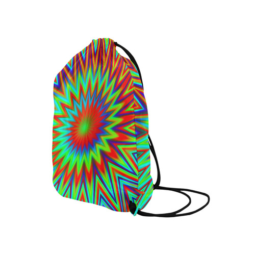 Color Explosion Retro Medium Drawstring Bag Model 1604 (Twin Sides) 13.8"(W) * 18.1"(H)