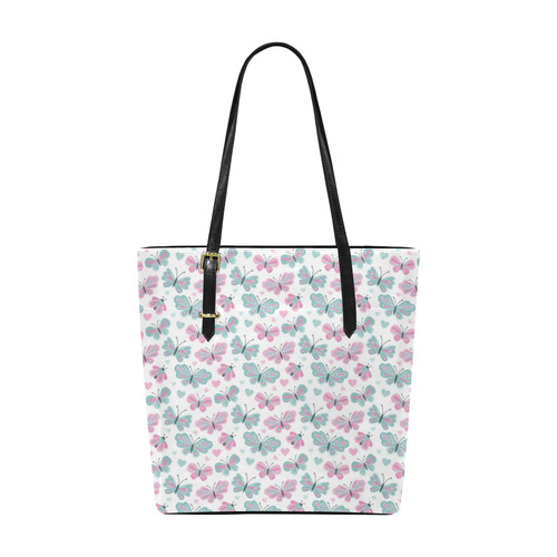 Cute Pastel Butterflies Euramerican Tote Bag/Small (Model 1655)