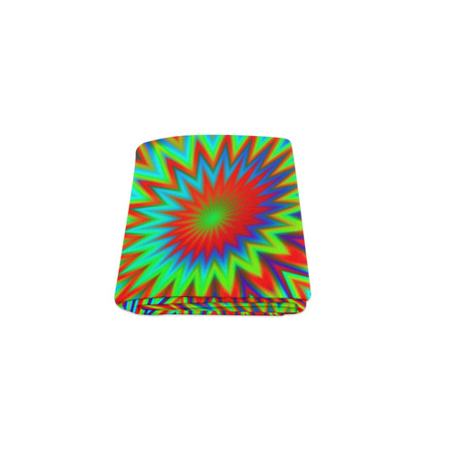 Red Yellow Blue Green Retro Tie Dye Style Print Blanket 40"x50"