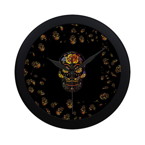 Skull20170310_by_JAMColors Circular Plastic Wall clock