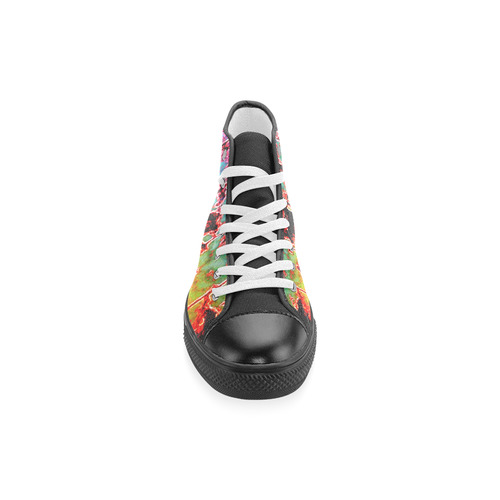 enter the rainbow canvas high tops Women's Classic High Top Canvas Shoes (Model 017)