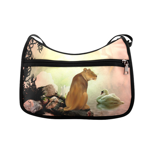 Awesome lioness in a fantasy world Crossbody Bags (Model 1616)