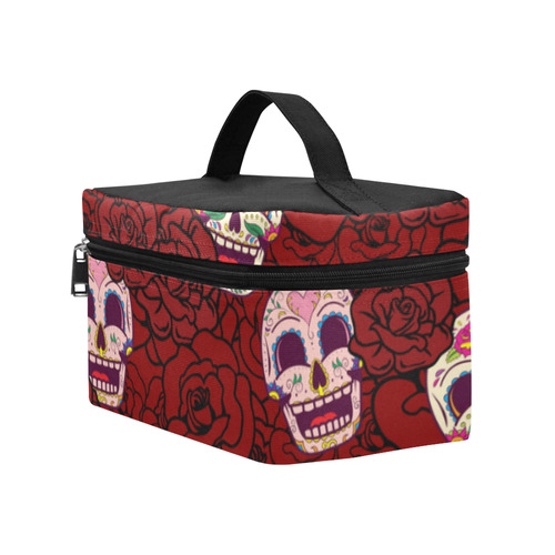 Rose Sugar Skull Cosmetic Bag/Large (Model 1658)