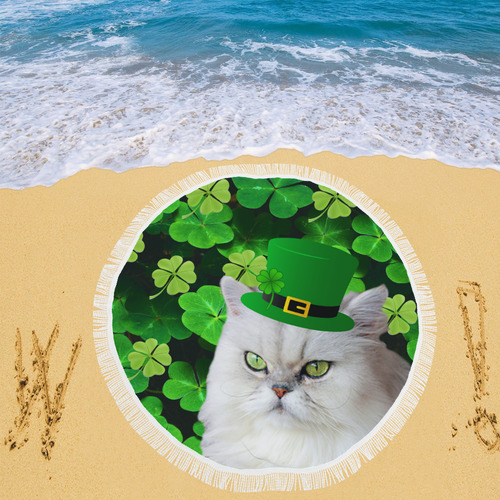 Irish Cat Circular Beach Shawl 59"x 59"