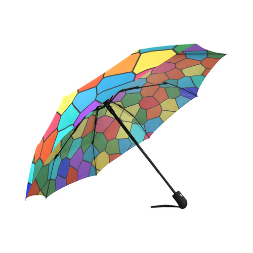 Stained Glass Rainbow Art Auto-Foldable Umbrella (Model U04)