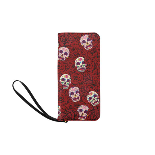 Rose Sugar Skull Women's Clutch Purse (Model 1637)