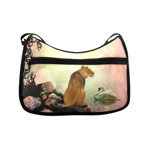 Awesome lioness in a fantasy world Crossbody Bags (Model 1616)