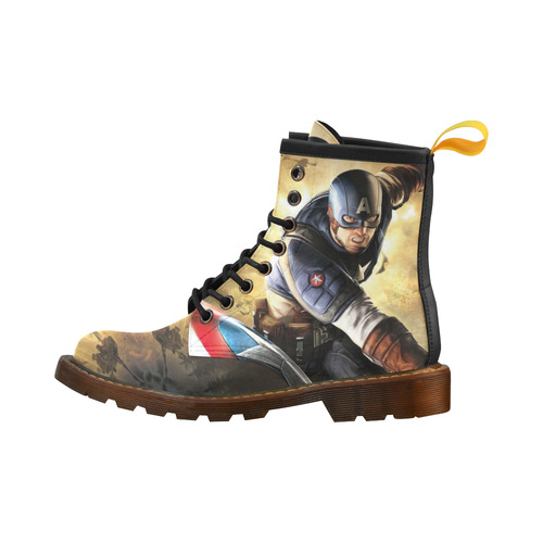 Captain America High Grade PU Leather Martin Boots For Women Model 402H