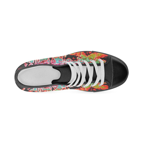 enter the rainbow canvas high tops Women's Classic High Top Canvas Shoes (Model 017)