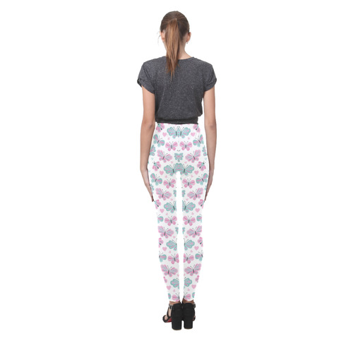 Cute Pastel Butterflies Cassandra Women's Leggings (Model L01)