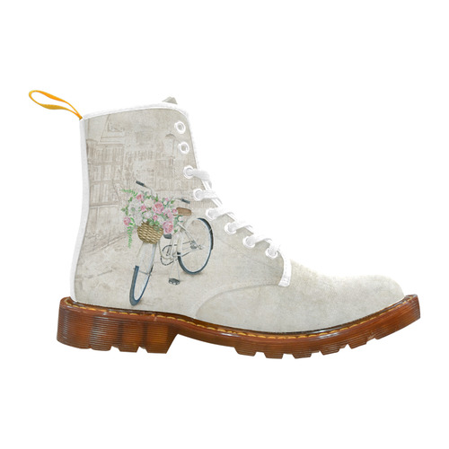 Vintage bicycle with roses basket Martin Boots For Women Model 1203H