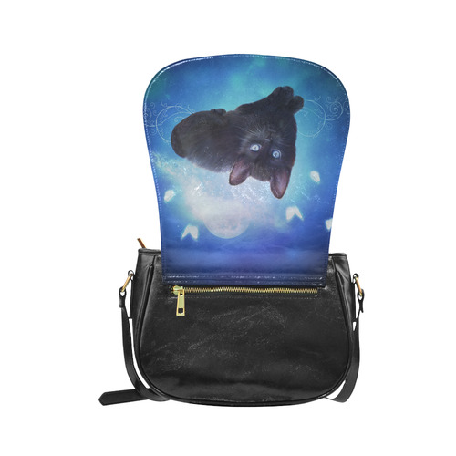 Cute little back kitten Classic Saddle Bag/Small (Model 1648)