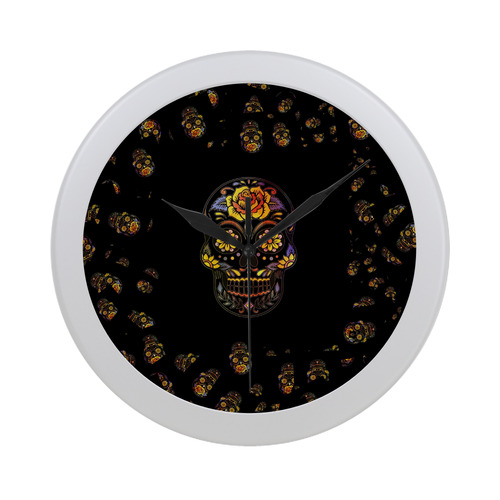 Skull20170310_by_JAMColors Circular Plastic Wall clock