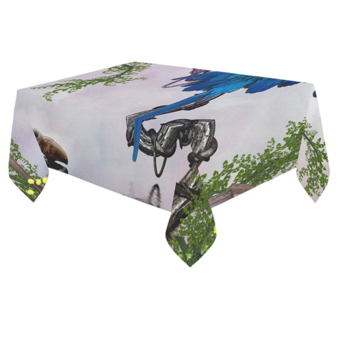 Awesome parrot Cotton Linen Tablecloth 60"x 84"