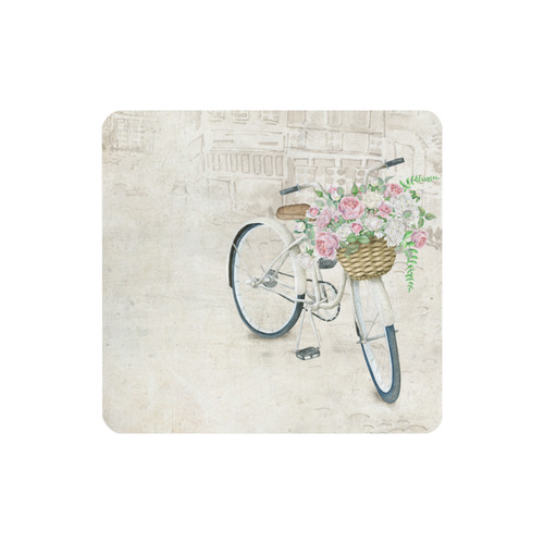 Vintage bicycle with roses basket Women's Clutch Wallet (Model 1637)
