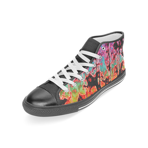 enter the rainbow canvas high tops Women's Classic High Top Canvas Shoes (Model 017)