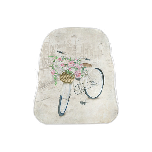 Vintage bicycle with roses basket School Backpack (Model 1601)(Small)