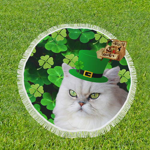 Irish Cat Circular Beach Shawl 59"x 59"