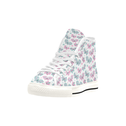 Cute Pastel Butterflies Vancouver H Women's Canvas Shoes (1013-1)