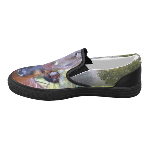 Female Bongo Slide Women's Slip-on Canvas Shoes (Model 019)