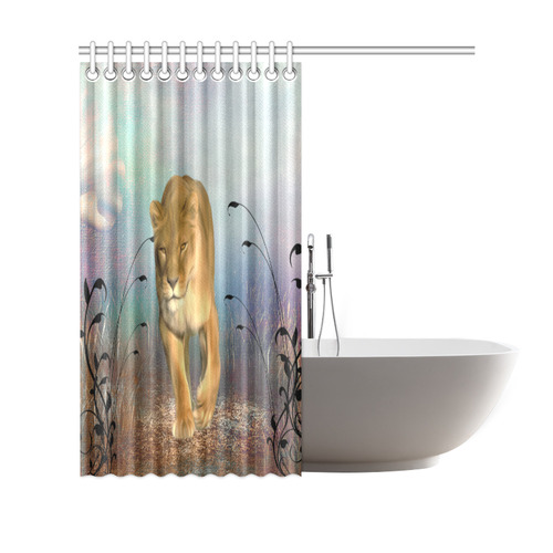 Wonderful lioness Shower Curtain 69"x70"