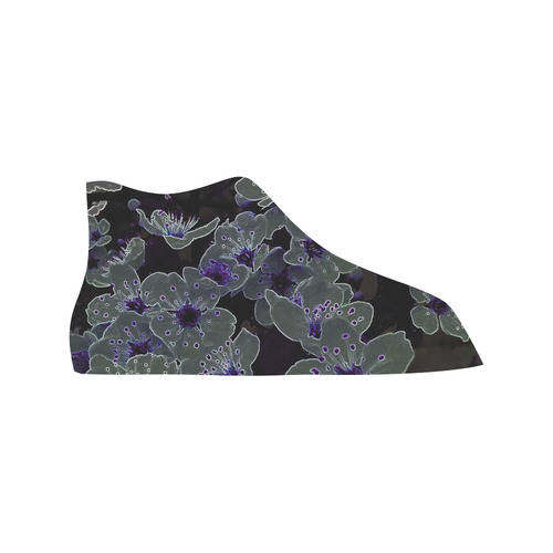 Glowing Flowers in the dark B by JamColors Vancouver H Women's Canvas Shoes (1013-1)