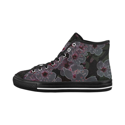 Glowing Flowers in the dark A by JamColors Vancouver H Women's Canvas Shoes (1013-1)