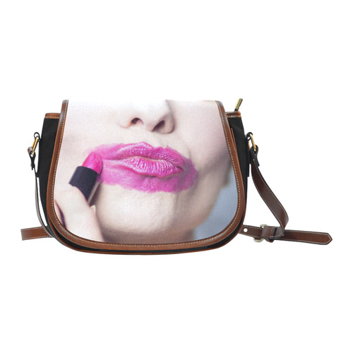 lipstick Saddle Bag/Small (Model 1649)(Flap Customization)