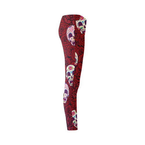 Rose Sugar Skull Cassandra Women's Leggings (Model L01)