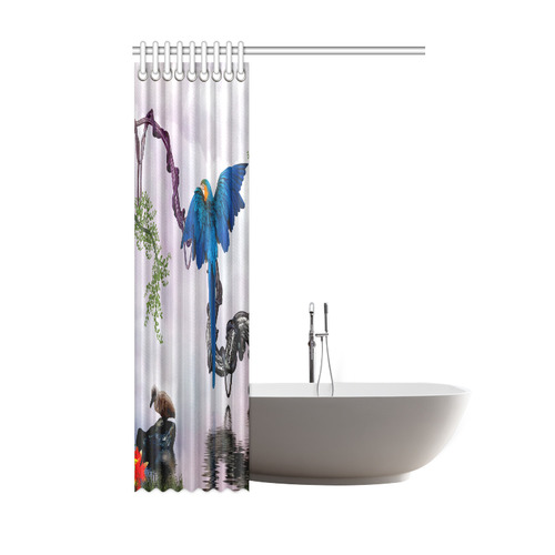Awesome parrot Shower Curtain 48"x72"