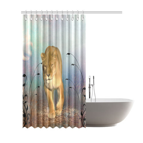 Wonderful lioness Shower Curtain 72"x84"