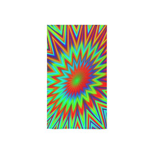 Red Yellow Blue Green Retro Psychedelic Colour Explosion Custom Towel 16"x28"