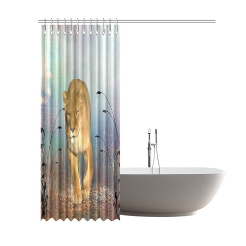 Wonderful lioness Shower Curtain 69"x84"