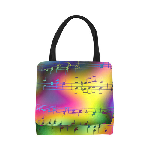 Music, colorful and cheerful A by JamColors Canvas Tote Bag (Model 1657)