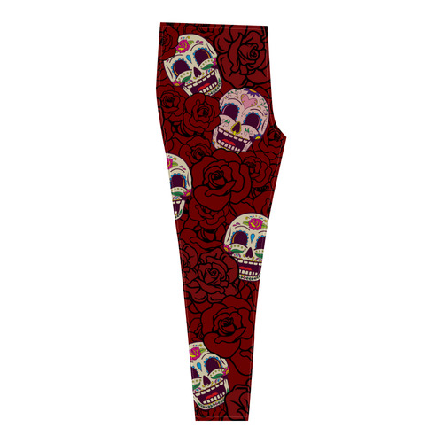 Rose Sugar Skull Cassandra Women's Leggings (Model L01)