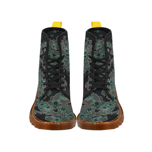 Glowing Flowers in the dark C by JamColors Martin Boots For Women Model 1203H