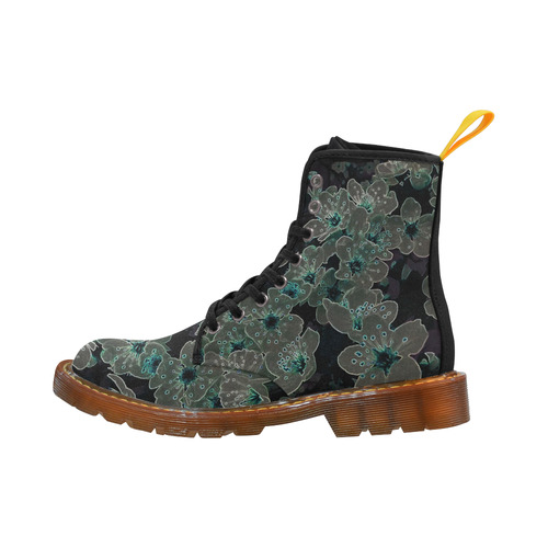 Glowing Flowers in the dark C by JamColors Martin Boots For Women Model 1203H